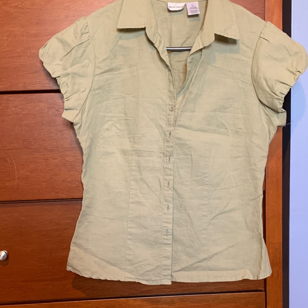 Harve Benard Sage linen Shirt